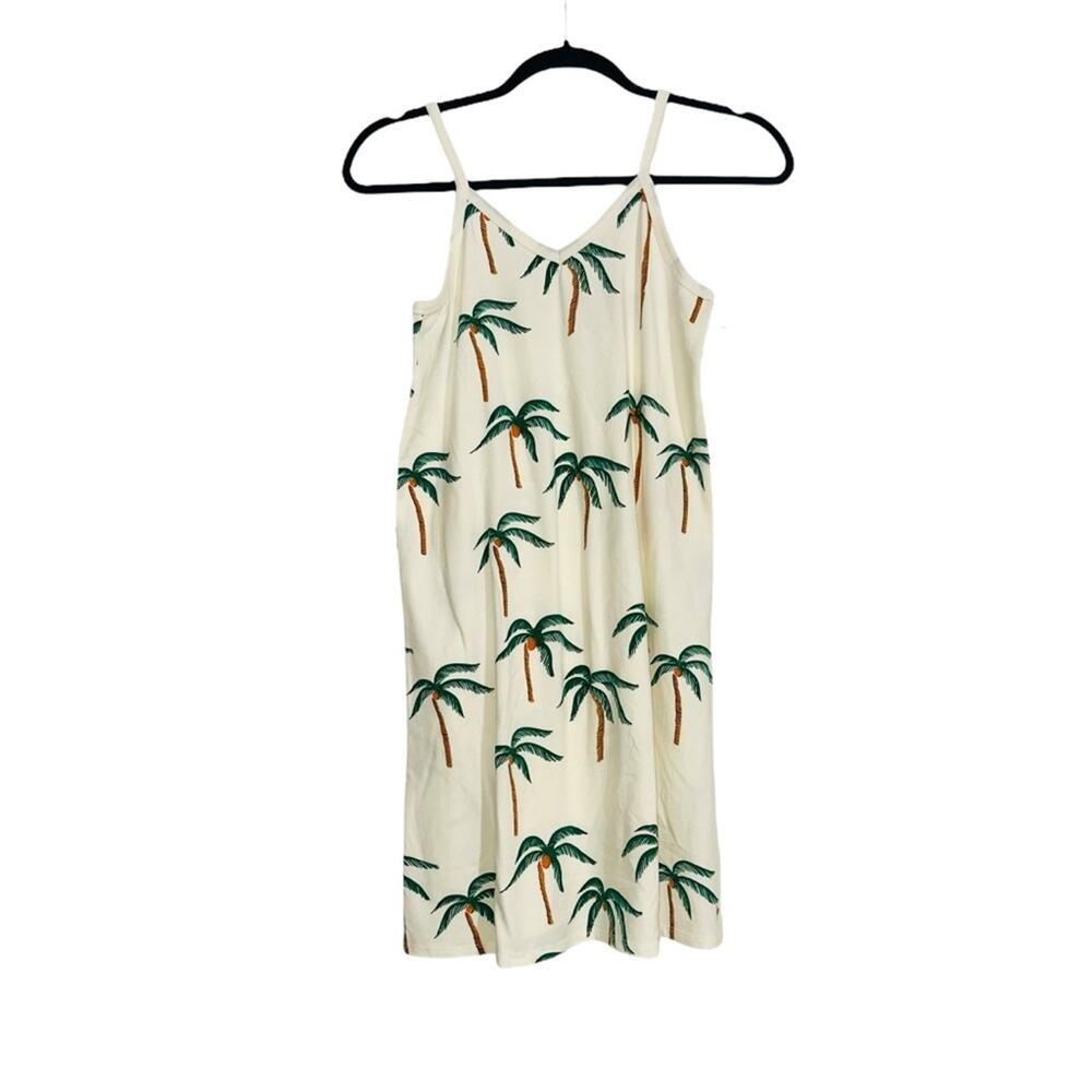 Pink Chicken Kelby Girls Organic Cotton Sleeveless Palm Print Dress 14Y